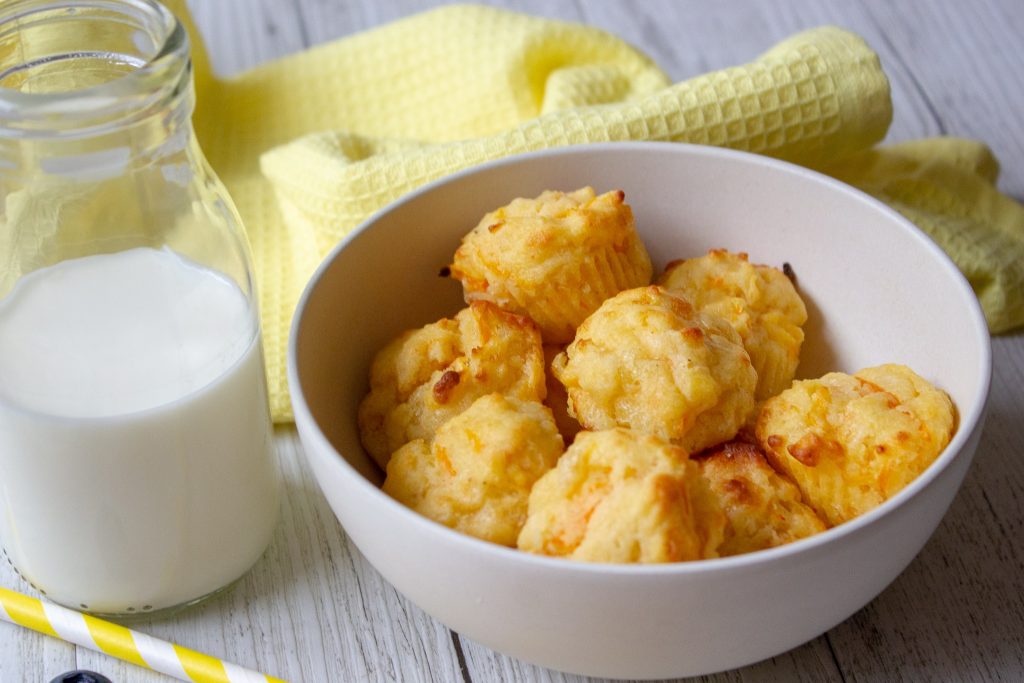 Cheese and carrot mini muffins.