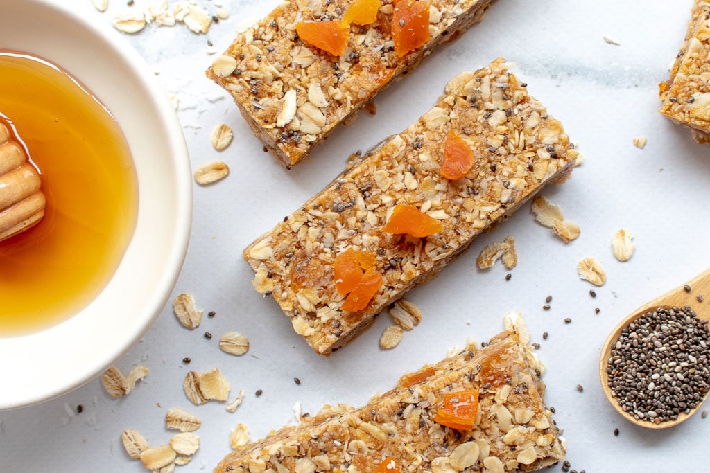 Nut free Apricot and Chia Muesli Bars